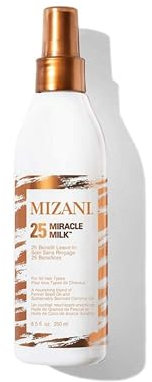 Mizani Leave-In Conditioner, For All Hair Types and Textures, Repairing and Detangling, Infused with Coconut and Fennel Seed Oil, 25 Miracle Milk, 250ml