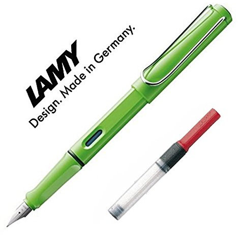 LAMY Füller SAFARI Füllhalter | Viele schöne Farben, im Set mit passendem Kolbekonverter Lamy Z24 (Mit Konverter, hellgrün (M)13)