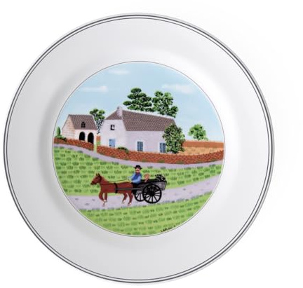 Villeroy und Boch Design Naif Speiseteller Bauer, Premium Porzellan