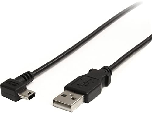 StarTech.com 6 ft. (1.8 m) Right Angle USB to Mini USB Cable - USB 2.0 A to Right Angle Mini B - Black - Mini USB Cable (USB2HABM6RA)