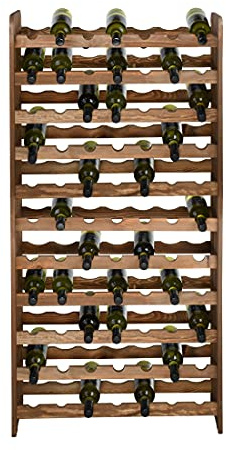 Weinregal/Flaschenregal SystemOptiplus Modell 4, für 77 Fl, Holzverbundstoff, braun gebeizt