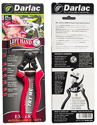 Darlac Expert Left Hand Bypass Pruner, DP1631, 25mm Cut Capacity