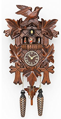 Trenkle Kuckucksuhr, Quarz, 5 Blätter, mit Musik, in Geschenkbox, Vogel TU 376 QMT