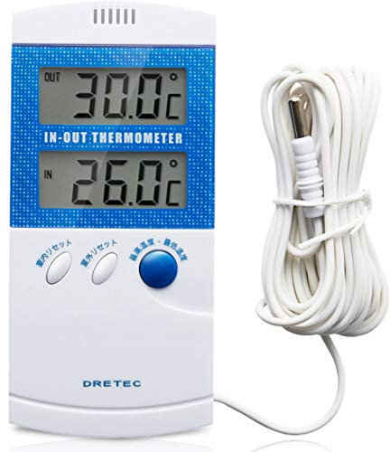DRETEC Indoor Outdoor Thermometer O-209BL Blau