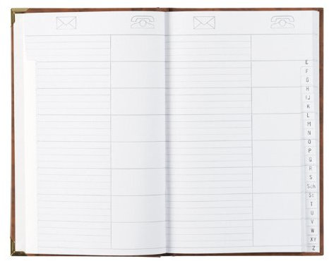 Stylex Adress-u. Telefonbuch mit 2 Messingecken