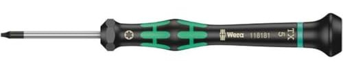 Wera 05118181001 5x40 2067 Elektroniker-TORX HF-Schraubendreher mit Haltefunktion, TX 5 x 40 mm, Silber
