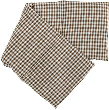 Cherry Stone Pillow - 23.6 x 7.8 in - 4 Chambers - Brown and White - Thermic Cushion - Grain Cushion