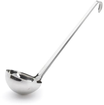 de Buyer - Fugenloser Schopflöffel aus Edelstahl - 12cm Durchmesser - 35 cm Grifflänge - 3021.12, Silber