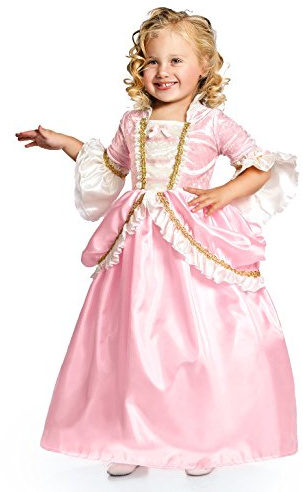 Little Adventures Pink Renaissance Princess Dress up Costume for Girls (Medium Age 3-5) - Machine Washable Child Pretend Play and Party Dress with No Glitter