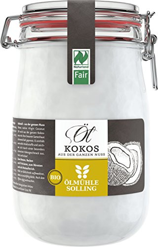 Ölmühle Solling Bio & Naturland Fair Kokosöl im Bügel-Glas 1000ml