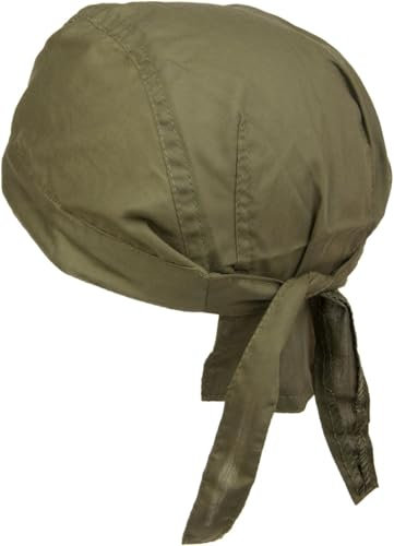 styleBREAKER Bandana para Cabeza Ajustable para Mujeres y Hombres, pañuelo Multifuncional de poliéster y algodón, Ideal para Motociclistas y Uso Diario, Verde Oliva