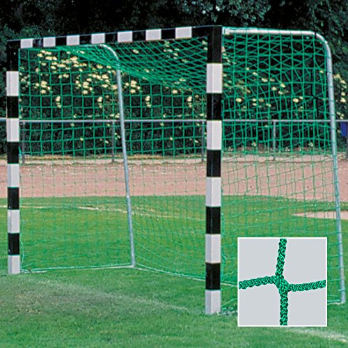 Handballtornetz Handball Fußball Kleinfeld Tornetz 3,10 x 2,10 m Tiefe Oben 0,80 / unten 1,00 m, PP 4 mm ø, grün