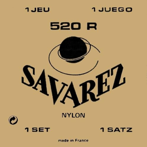 Savarez 520 R strängar för traditionell konsert 520R Standard spänning klassisk gitarrset Nylonröd bassträngar Silverpläterade