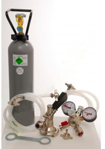 ich-zapfe Pacchetto Accessori 2 con Adattatore 5L, 7mm! Tubo della Birra e 2,0 kg di CO2 per 1 Linea spillatore birran