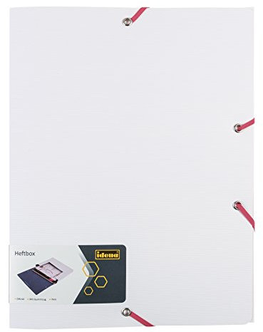 Idena 10361 - Heftbox A4, Polypropylen, weiß/rosa