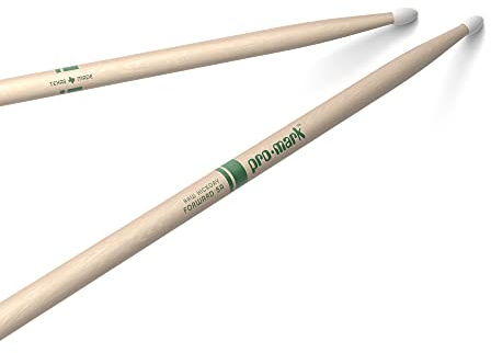 ProMark Classic Forward 5A Drumsticks, Nylonspitze | ProMark Hickory Drumsticks bieten ausgewogene Ansprache, gleichmäßiges Spielgefühl, Haltbarkeit und Zuverlässigkeit.