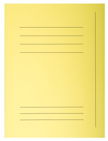 Exacompta 235005E 50er Pack Einschlagmappen SUPER. Aus Manila-Karton mit 3 Innenklappen für DIN A4 Pastellfarbe gelb Juris-Mappe Sammelmappe Dokumentenmappe Aufbewahrungsmappe