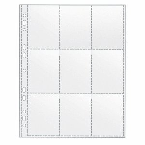 VELOFLEX 100 x Sammelhüllen A4 120my glasklar mit 9 Sammlerkartentaschen