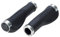 Prophete Lenkergriffe, 1 Paar, schwarz, 130 mm Länge, ergonomisch geformt, mit Schraubbefestigung und Lenkerstopfen, Chrom-Ringe – Komfortable Fahrradgriffe für mehr Halt und Stil
