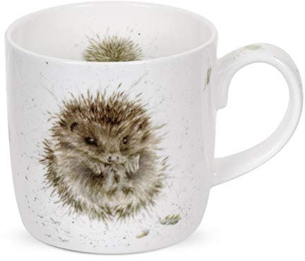 Bone China Wrendale by Royal Worcester Awakening Hedgehog Single Mug (Assorted models), 3 liters