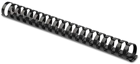 Fellowes 52383 Kunststoff-Bindungen, 2,5 cm Durchmesser, 200 Blatt Kapazität, schwarz (10 Kämme)