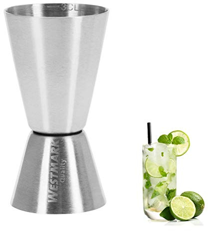 Westmark Jigger/Misurino da bar, Per cocktail, 2 misure: 2/3 cl, Acciaio inox, Argento, 62782260