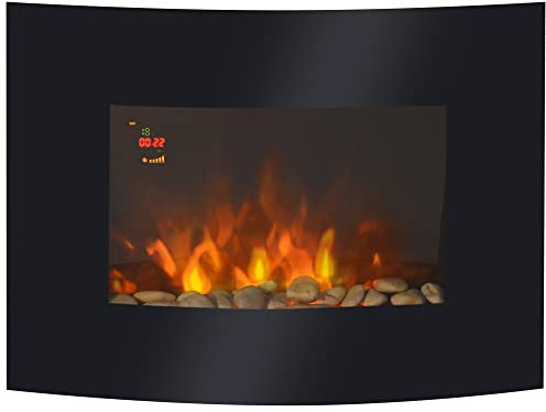 HOMCOM Elektrokamin Kamin Kaminofen Elektrischer Wandkamin 65 x 11,4 x 52cm