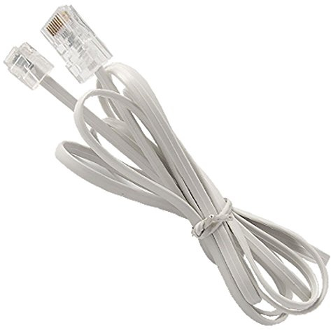 Honbay 2 Pack Telephone RJ11 6P4C to RJ45 8P8C Connector Plug Cable for Landline Telephone