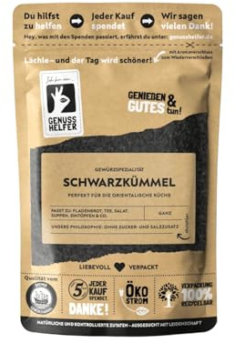 Bremer Gewürzhandel Schwarzkümmel, ganz, Schwarzkümmelsamen zum Kochen, 100g