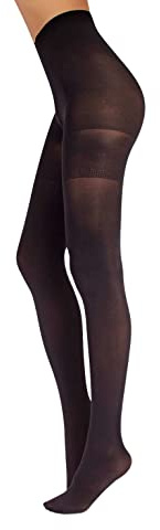 CALZITALY Medias reductoras anticelulitis | panty opaco de mujer | 70 den | natural, negro | s, m, l, xl | calcetería italiana | (XL, NEGRO)