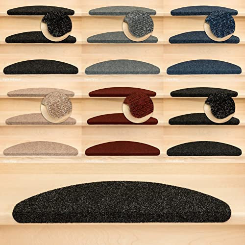 Kettelservice-Metzker Stufenmatten Ramon MW Halbrund | in verschiedenen Set Varianten | 65x21x3,5cm | Anthrazit 15 Stück