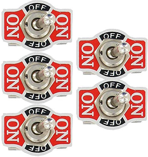 Mintice™ 5 X pesanti 20A 125V 15A 250V SPDT 3 terminali pin ON/OFF/ON rocker interruttore a levetta in metallo momentaneo