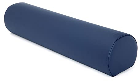WellTouch Lagerungsrolle 3/4 Rund | Knierolle für Massageliegen | Lagerungskissen für Massage & Therapie | Beinauflage in Größe M: 65 x 14,5 x 13 cm (dunkelblau)
