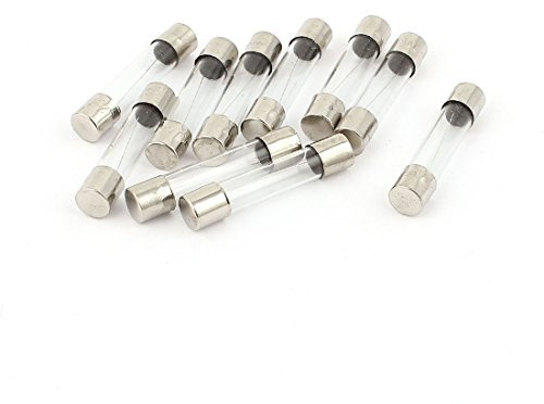 sourcingmap 10pcs 250V 5A Quick Blow Fast Acting Glass Tubes Fuses 6mm x 30mm