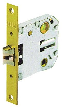 Tesa Assa Abloy 2004US50HL Picaporte Unificado, Latonado, 50 mm