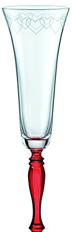 Bohemia Sektgläser Angela, Crystal, Serie Love, Set 2 x 180 ml, bleifreies Kristallglas,