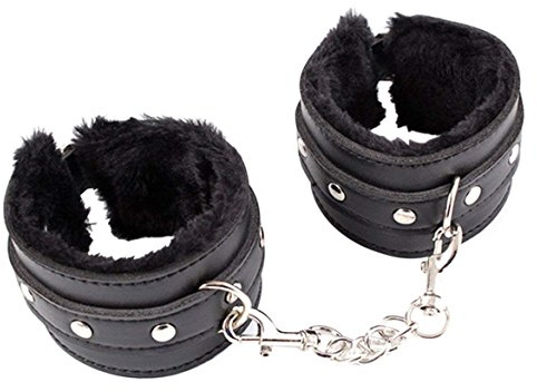 Rbenxia Verstellbare Handschellen, Knöchelarmbänder, SM für Erwachsene, Plüsch, PU-Leder, Bondage, Fetisch, Handschellen, Set, Sexspielzeug