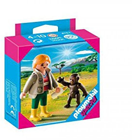 PLAYMOBIL 4757 Tierpflegerin mit Gorilla-Baby