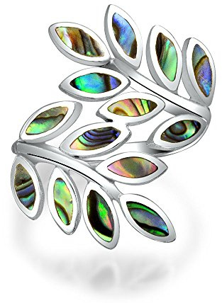 La Nature La Nature Arc Ciel Fr-Auction Lierre Feuille De Vigne Bague D'Ormeau Western Pour Femmes Ados .925 Argent Sterling