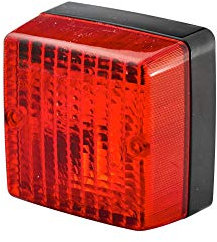 HELLA Feu antibrouillard arrière - Halogène - 12V - Montage en saillie - Couleur du voyant: rouge - Fiche: Fiche plate - droite/gauche - 2NE 003 315-011