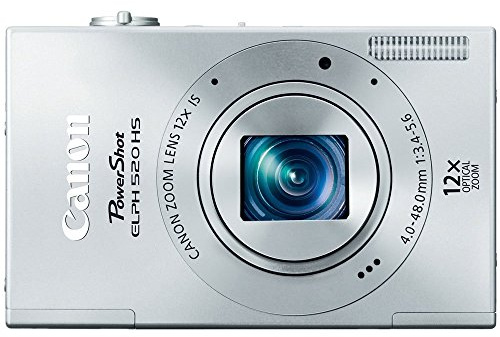Canon PowerShot ELPH 520 HS 10.1 MP CMOS Digital Camera with 12x Ultra Wide-Angle Optical Image Stabilized Zoom Lens and Full 1080p HD Video (Silver)