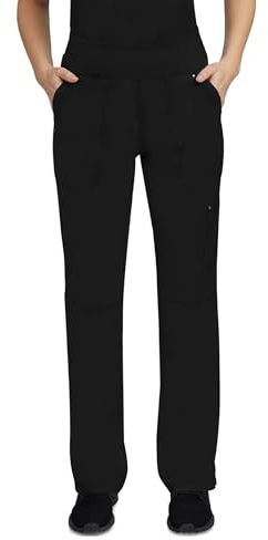 Healing Hands Women's Scrub Pant Tori Cargo Bottoms with 5 Pockets and 2-Way Stretch Fabric 9133, M, Black