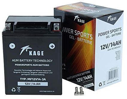 GEL-Batterie-KAGE YB14L-A2 / YB14L-B2 14AH für Aprilia Arctic Cat Cagiva Ducati Gilera Kawasaki Malaguti Moto Guzzi MZ/MUZ P e u g e o t T r i u m p h