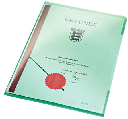 LEITZ Sichth¸lle Super Premium, A4, PVC, gr¸n, 0,15 mm VE = 1