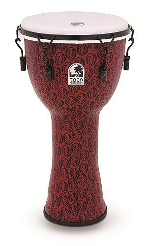 Toca TF2DM-10RM Freestyle II Mechanically Tuned 10-Inch Djembe - Red Mask Finish