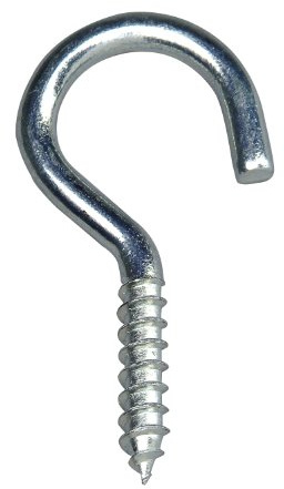 Kopp Crochet de plafond, en acier robuste, longueur de vis : 50mm,galvanisé, 5 pièces