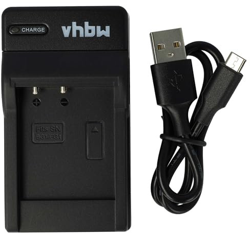 vhbw USB Ladegerät kompatibel mit Sony NP-BG1, NP-FG1 Kamera Camcorder/Akku - Ladeschale, Ladeanzeige