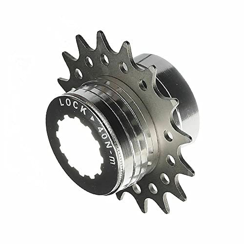 CyclingDeal Conversion Kit Fixie Bike Single Speed Compatible with Shimano Sram Cassette Freewheel Hub Adaptor - for Mountain and Road Bike Gear Cog Spacers 16 Teeth