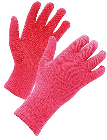 Shires Ridsport barn säkert grepp handskar – rosa, en storlek