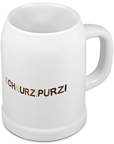 digital print Bierkrug mit Namen Schnurzipurzi - Motiv Schokoladenbuchstaben - Namenstasse, Becher, Maßkrug, Humpen